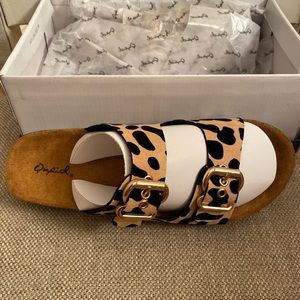 Qupid Luka Tan/Black Leopard Suede